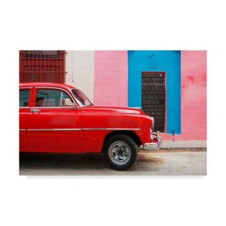 Philippe Hugonnard 'Colorful Havana And Red Chevy' Canvas Art,12x19